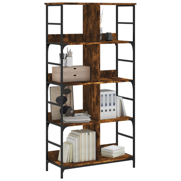Bibliotecă, stejar fumuriu, 78,5x33x153 cm, lemn prelucrat - WALTI WALTI