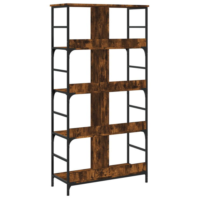 Bibliotecă, stejar fumuriu, 78,5x33x153 cm, lemn prelucrat - WALTI WALTI