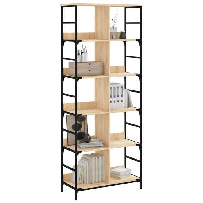 Bibliotecă, stejar sonoma, 78,5x33x188,5 cm, lemn prelucrat - WALTI WALTI