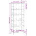 Bibliotecă, stejar sonoma, 78,5x33x188,5 cm, lemn prelucrat - WALTI WALTI