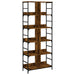 Bibliotecă, stejar fumuriu, 78,5x33x188,5 cm, lemn prelucrat - WALTI WALTI