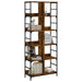 Bibliotecă, stejar fumuriu, 78,5x33x188,5 cm, lemn prelucrat - WALTI WALTI