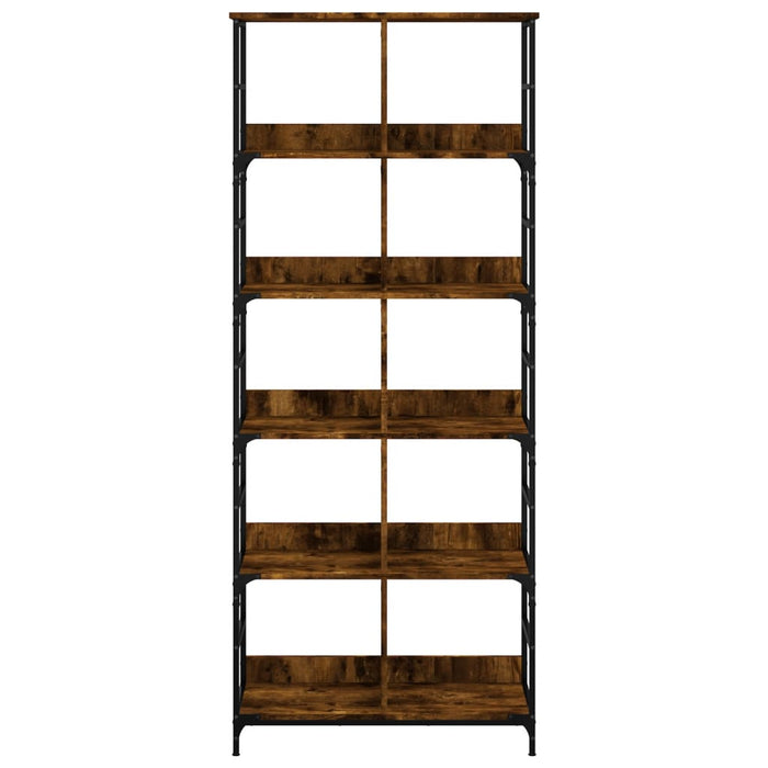 Bibliotecă, stejar fumuriu, 78,5x33x188,5 cm, lemn prelucrat - WALTI WALTI