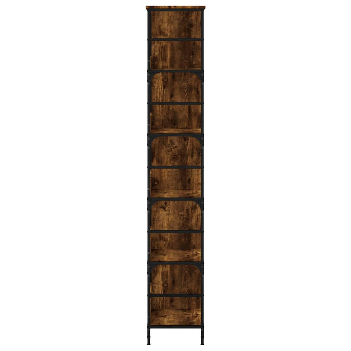 Bibliotecă, stejar fumuriu, 78,5x33x188,5 cm, lemn prelucrat - WALTI WALTI