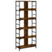 Bibliotecă, stejar fumuriu, 78,5x33x188,5 cm, lemn prelucrat - WALTI WALTI