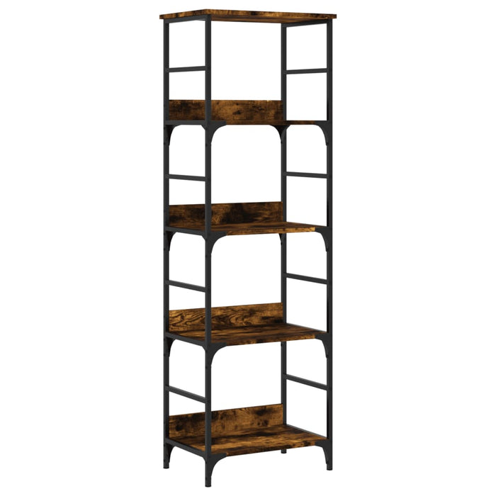 Bibliotecă, stejar fumuriu, 50x33x153 cm, lemn prelucrat - WALTI WALTI