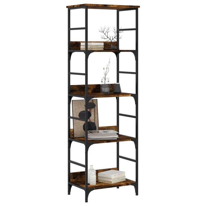 Bibliotecă, stejar fumuriu, 50x33x153 cm, lemn prelucrat - WALTI WALTI