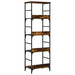 Bibliotecă, stejar fumuriu, 50x33x153 cm, lemn prelucrat - WALTI WALTI