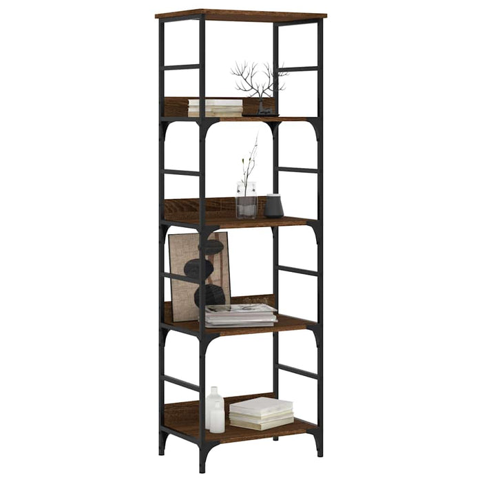 Bibliotecă, stejar maro, 50x33x153 cm, lemn prelucrat WALTI