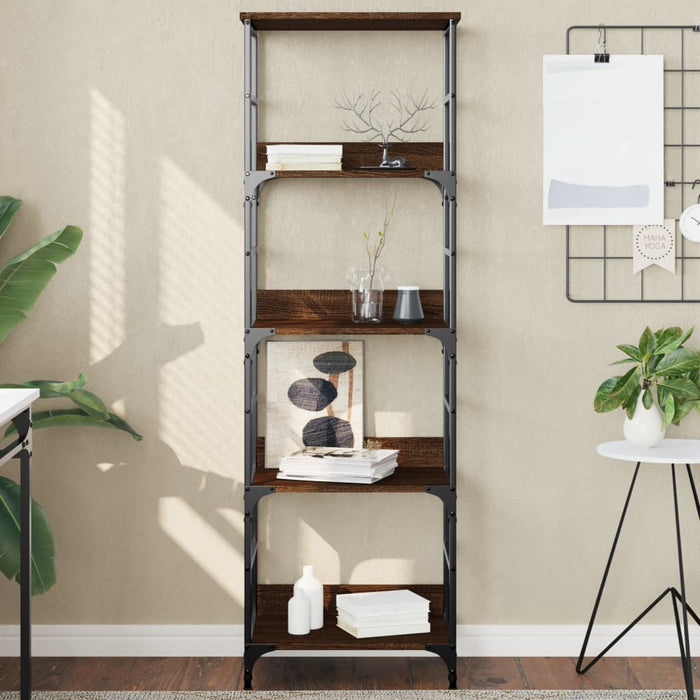 Bibliotecă, stejar maro, 50x33x153 cm, lemn prelucrat WALTI