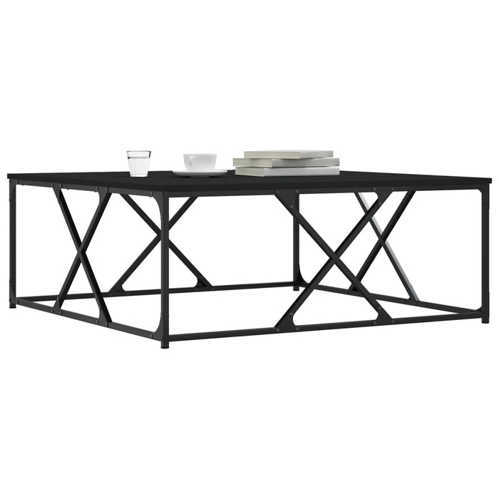 Măsuță de cafea negru 100x100x40 cm lemn prelucrat WALTI