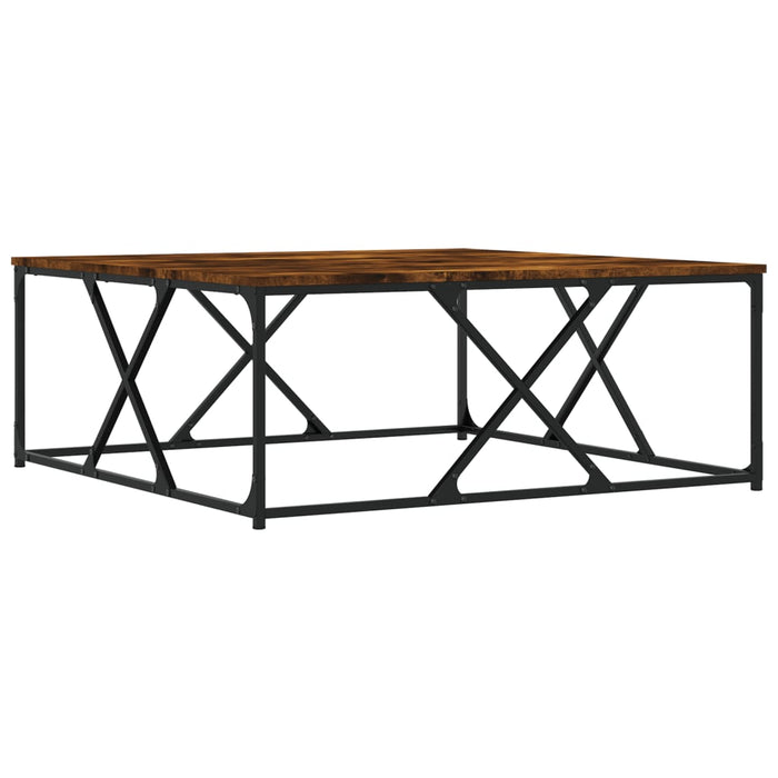 Măsuță de cafea stejar fumuriu 100x100x40 cm din lemn prelucrat WALTI