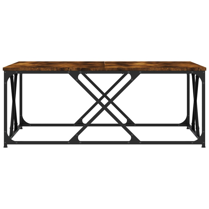 Măsuță de cafea stejar fumuriu 100x100x40 cm din lemn prelucrat WALTI