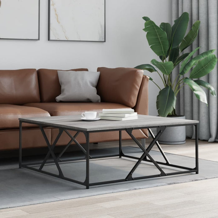 Măsuță de cafea gri sonoma 100x100x40 cm lemn prelucrat WALTI