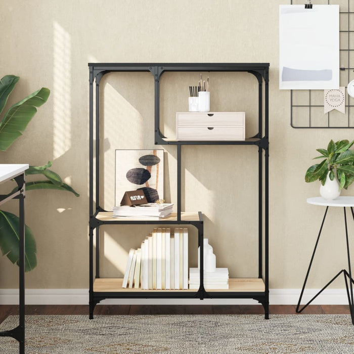 Raft pentru cărți 3 niveluri 81 x 36 x 115 cm Stejar Sonoma WALTI