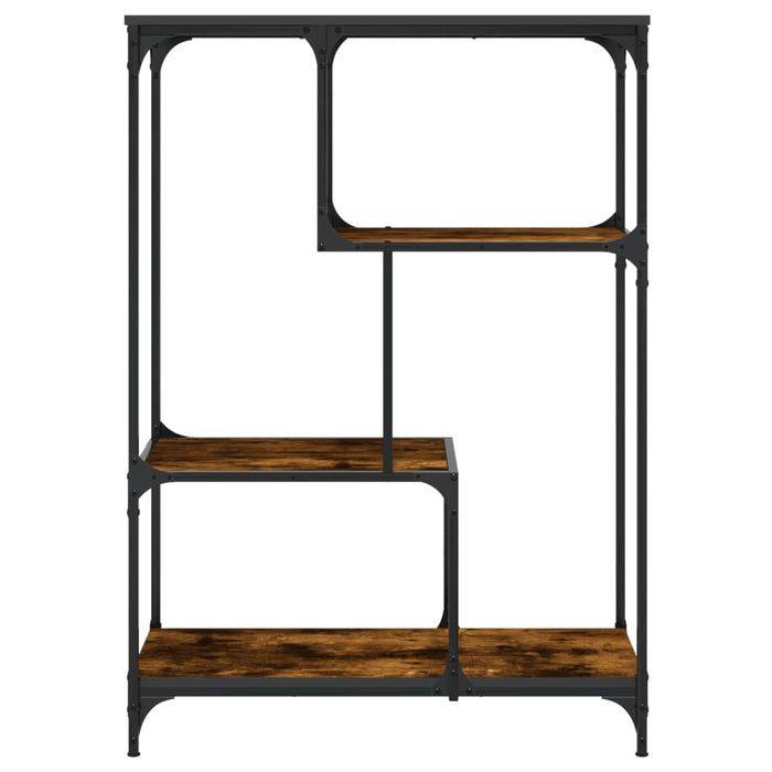 Bibliotecă, stejar fumuriu, 81x36x115 cm, lemn prelucrat/oțel WALTI