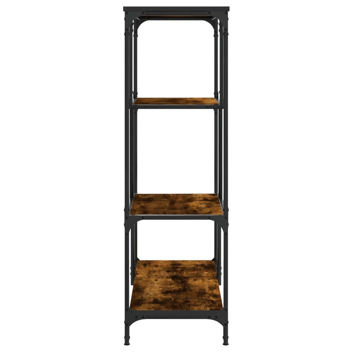 Bibliotecă, stejar fumuriu, 81x36x115 cm, lemn prelucrat/oțel WALTI