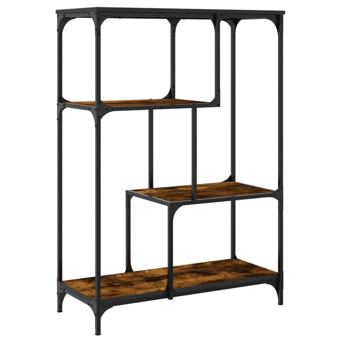 Bibliotecă, stejar fumuriu, 81x36x115 cm, lemn prelucrat/oțel WALTI