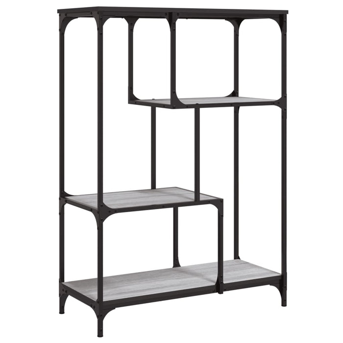 Raft de cărți gri sonoma 81x36x115 cm lemn prelucrat/oțel - WALTI WALTI