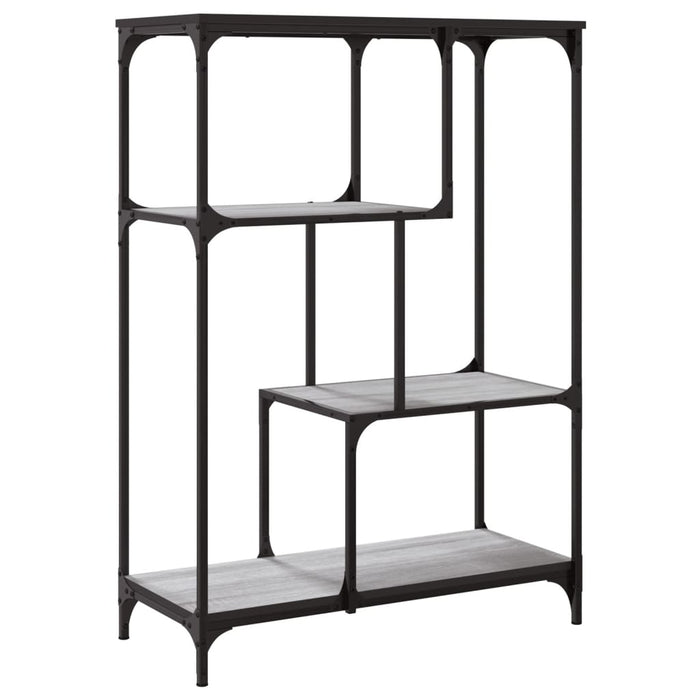 Raft de cărți gri sonoma 81x36x115 cm lemn prelucrat/oțel - WALTI WALTI