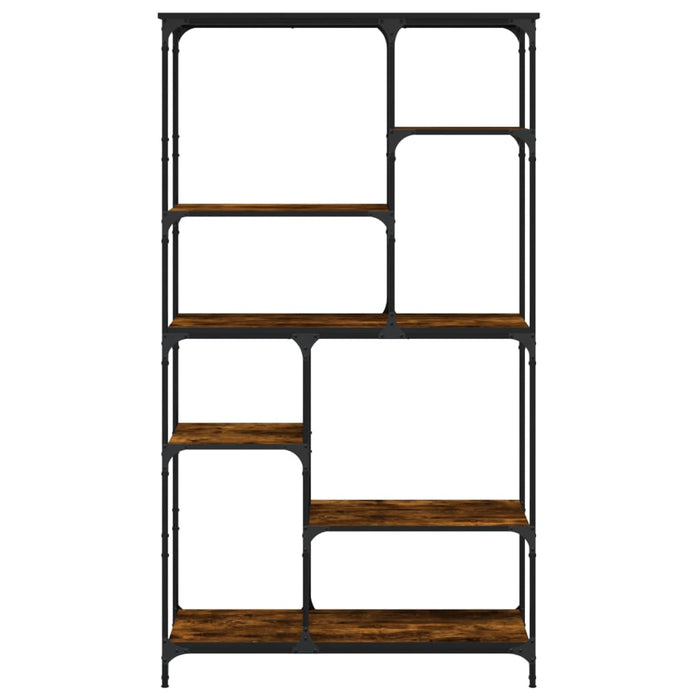 Bibliotecă, stejar fumuriu 99x35,5x176cm lemn prelucrat și oțel WALTI