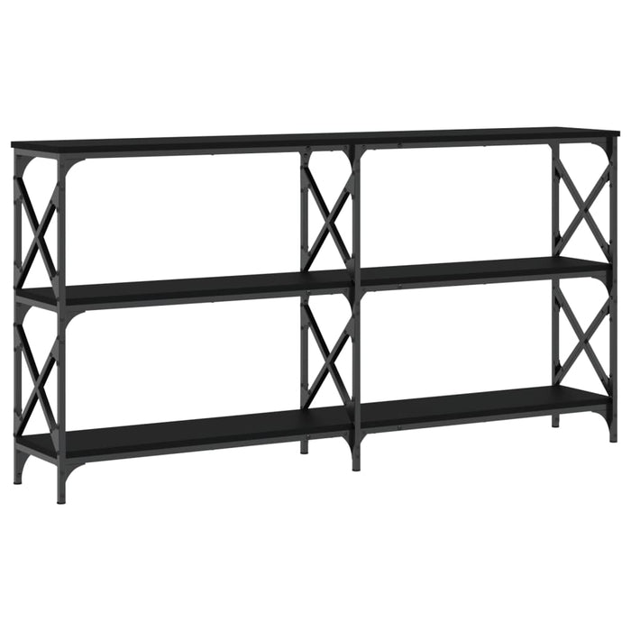 Măsuță consolă, negru, 156x28x80,5 cm, lemn prelucrat WALTI