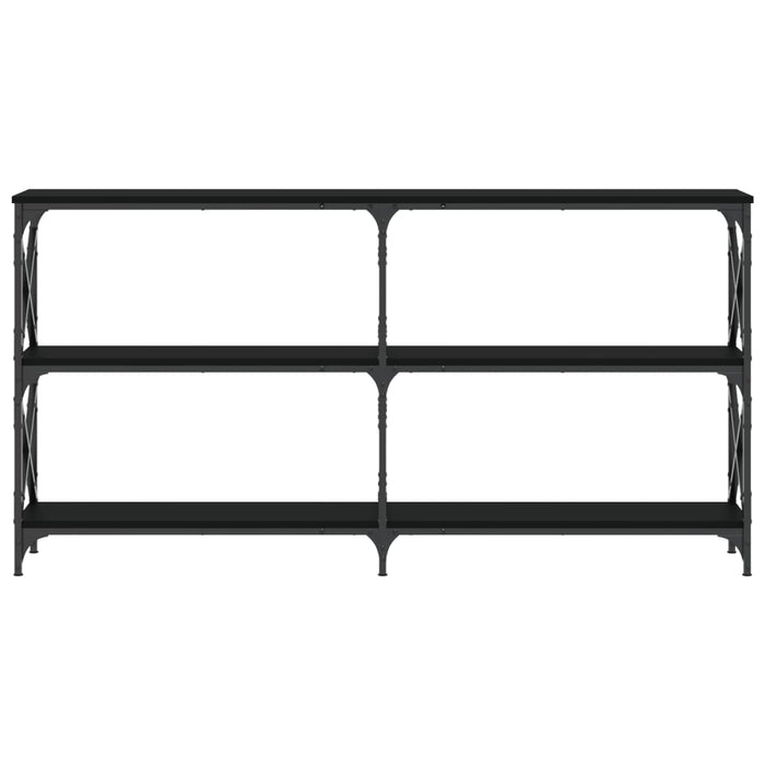 Măsuță consolă, negru, 156x28x80,5 cm, lemn prelucrat WALTI