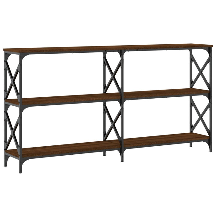 Măsuță consolă, stejar maro, 156x28x80,5 cm, lemn prelucrat WALTI