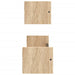 Rafturi de perete cu bare, 2 buc, stejar sonoma, 60x16x14 cm - WALTI WALTI