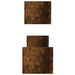 Rafturi de perete cu bare 2 buc, stejar afumat, 60x16x14 cm - WALTI WALTI