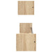 Rafturi de perete cu bare, 2 buc, stejar sonoma, 80x16x14 cm - WALTI WALTI