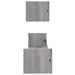 Rafturi de perete cu bare, 2 buc, gri sonoma, 80x16x14 cm - WALTI WALTI