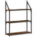 Raft cu 3 niveluri, stejar afumat, 60x21x78,5 cm lemn prelucrat - WALTI WALTI