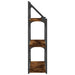 Raft cu 3 niveluri, stejar afumat, 60x21x78,5 cm lemn prelucrat - WALTI WALTI