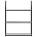 Raft cu 3 niveluri, gri sonoma, 60x21x78,5 cm, lemn prelucrat - WALTI WALTI