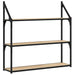Raft cu 3 niveluri stejar sonoma 80x21x78,5 cm, lemn prelucrat - WALTI WALTI