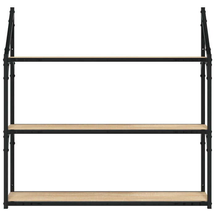 Raft cu 3 niveluri stejar sonoma 80x21x78,5 cm, lemn prelucrat - WALTI WALTI
