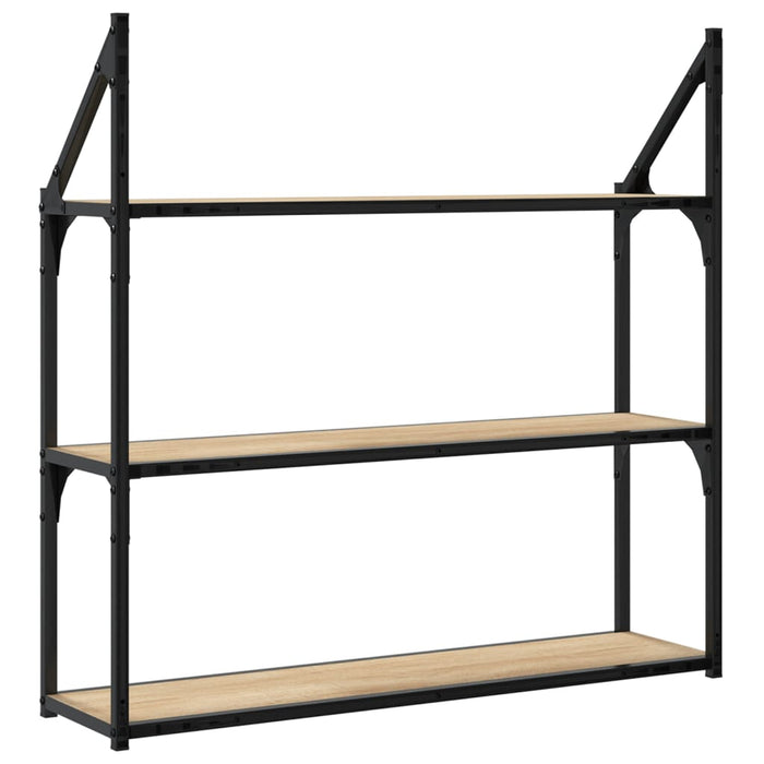 Raft cu 3 niveluri stejar sonoma 80x21x78,5 cm, lemn prelucrat - WALTI WALTI
