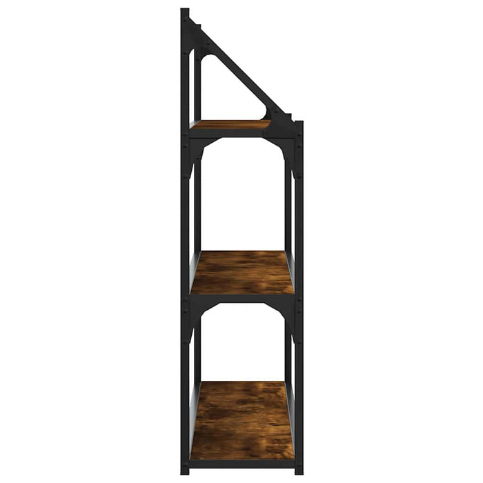 Raft cu 3 niveluri, stejar afumat, 80x21x78,5 cm lemn prelucrat WALTI