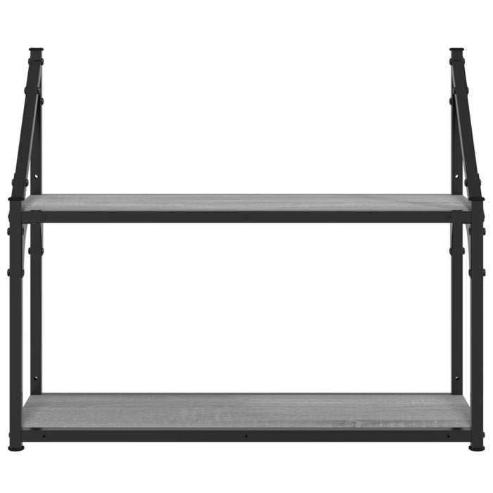 Raft cu 2 niveluri, gri sonoma, 60x21x51 cm, lemn prelucrat - WALTI WALTI