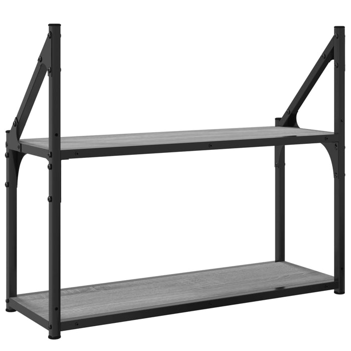 Raft cu 2 niveluri, gri sonoma, 60x21x51 cm, lemn prelucrat - WALTI WALTI