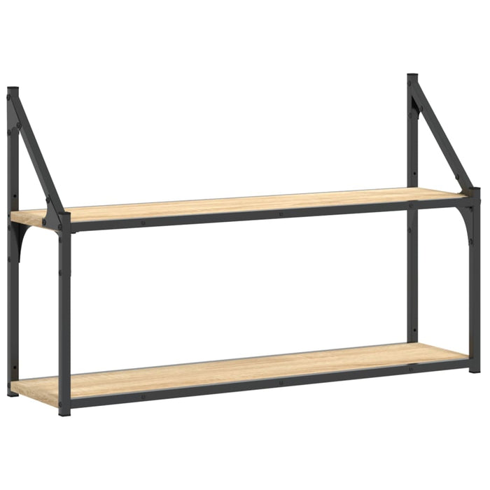 Raft cu 2 niveluri stejar sonoma 80x21x51 cm, lemn prelucrat - WALTI WALTI