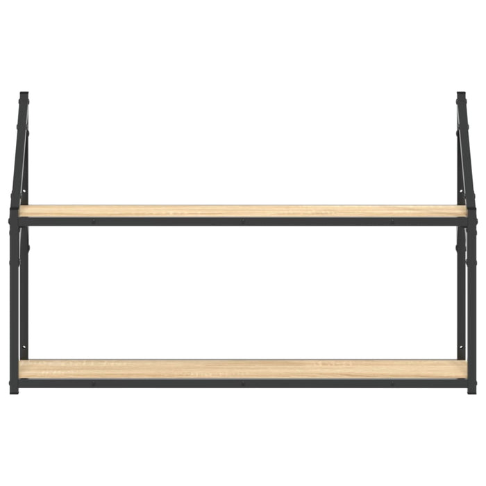 Raft cu 2 niveluri stejar sonoma 80x21x51 cm, lemn prelucrat - WALTI WALTI