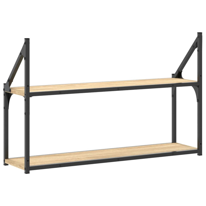 Raft cu 2 niveluri stejar sonoma 80x21x51 cm, lemn prelucrat - WALTI WALTI