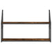 Raft cu 2 niveluri, stejar afumat, 80x21x51 cm, lemn prelucrat - WALTI WALTI