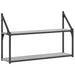 Raft cu 2 niveluri, gri sonoma, 80x21x51 cm, lemn prelucrat - WALTI WALTI