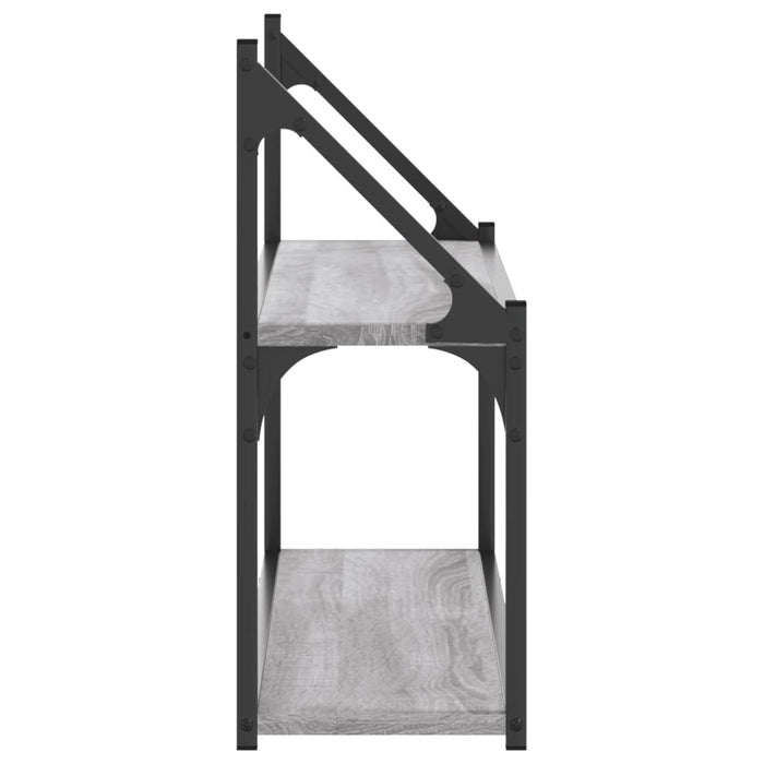 Raft cu 2 niveluri, gri sonoma, 80x21x51 cm, lemn prelucrat - WALTI WALTI