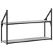 Raft cu 2 niveluri, gri sonoma, 80x21x51 cm, lemn prelucrat - WALTI WALTI