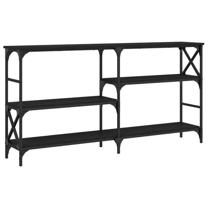 Măsuță consolă, negru, 150x29x76,5 cm, lemn compozit WALTI