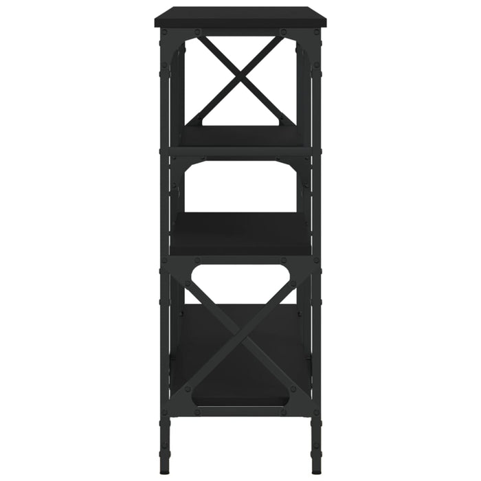 Măsuță consolă, negru, 150x29x76,5 cm, lemn compozit WALTI